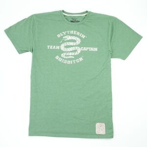 Harry Potter Slytherin Team Captain Quidditch T-Shirt Green Universal Studios L
